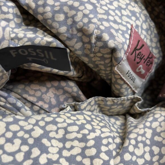 Fossil Shoulder Bag Womens Multicolor Key Per Floral Coated Canvas Inner Pockets - Picture 7 of 16